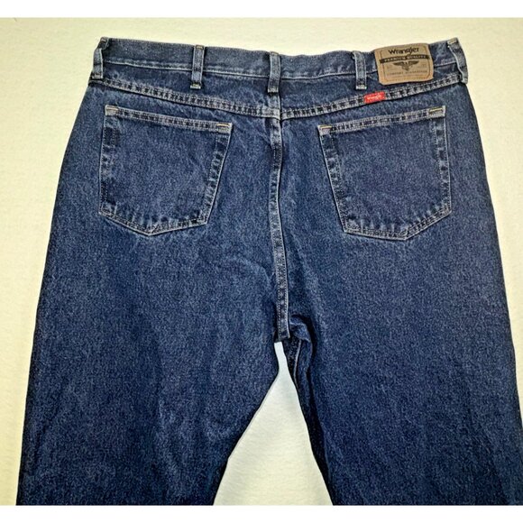 Wrangler Premium Quality Men’s Jeans Blue Denim 38x34 Relaxed Fit Straight Leg - Picture 7 of 7